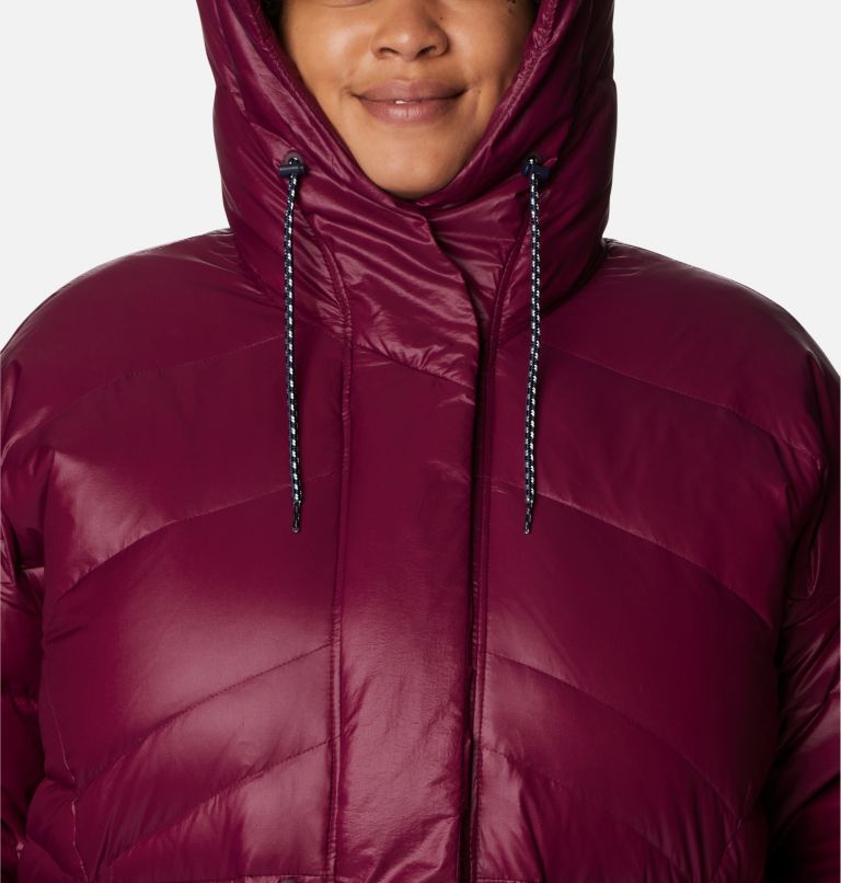 Thumbnail: Women's Icy Heights II Down Novelty Jacket - Plus Size, Color: Marionberry Gunmetal, image 4