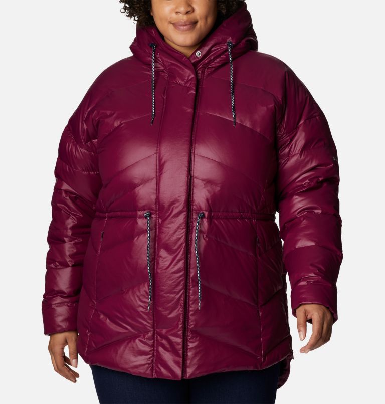 Thumbnail: Women's Icy Heights II Down Novelty Jacket - Plus Size, Color: Marionberry Gunmetal, image 1