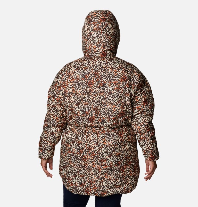 Women's Icy Heights II Down Novelty Jacket - Plus Size, Color: Warm Copper Terrain Print, image 2