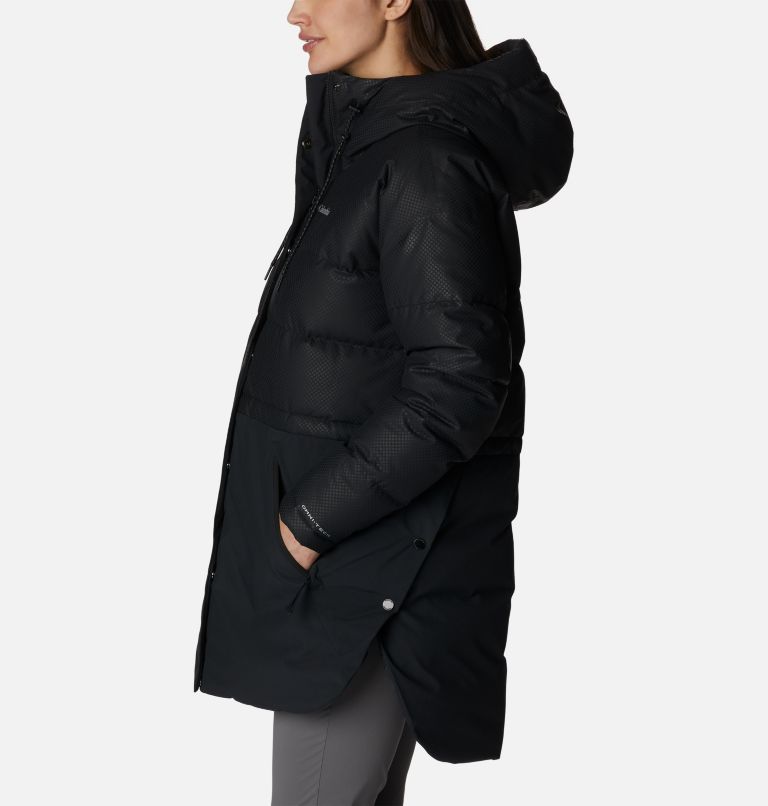 Women's City Spark Black Dot Down Parka, Color: Black, image 3