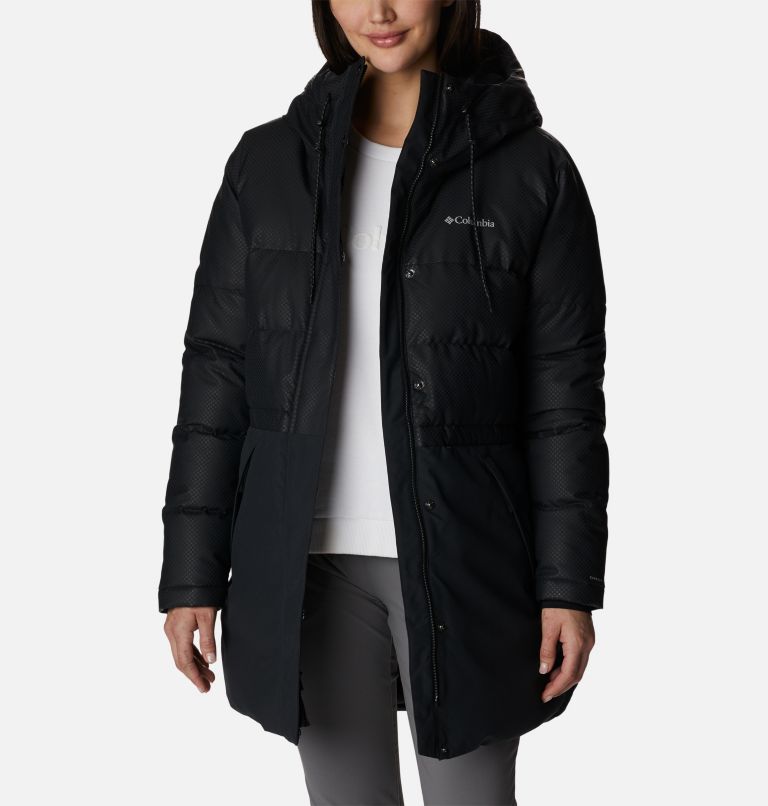 Women's City Spark Black Dot Down Parka, Color: Black, image 9