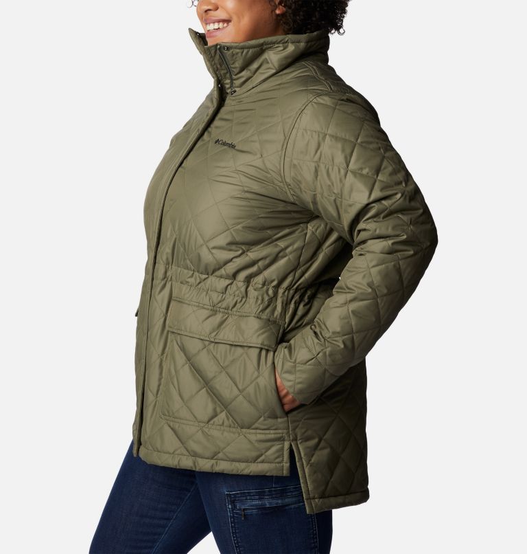Thumbnail: Women's Copper Crest Novelty Jacket - Plus Size, Color: Stone Green, image 3