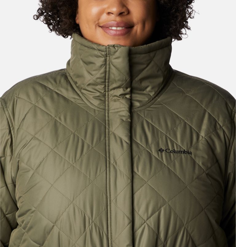 Thumbnail: Women's Copper Crest Novelty Jacket - Plus Size, Color: Stone Green, image 4