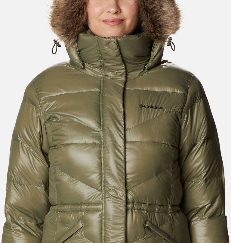 Women's Peak to Park Mid Insulated Jacket, Color: Stone Green Gunmetal, image 4