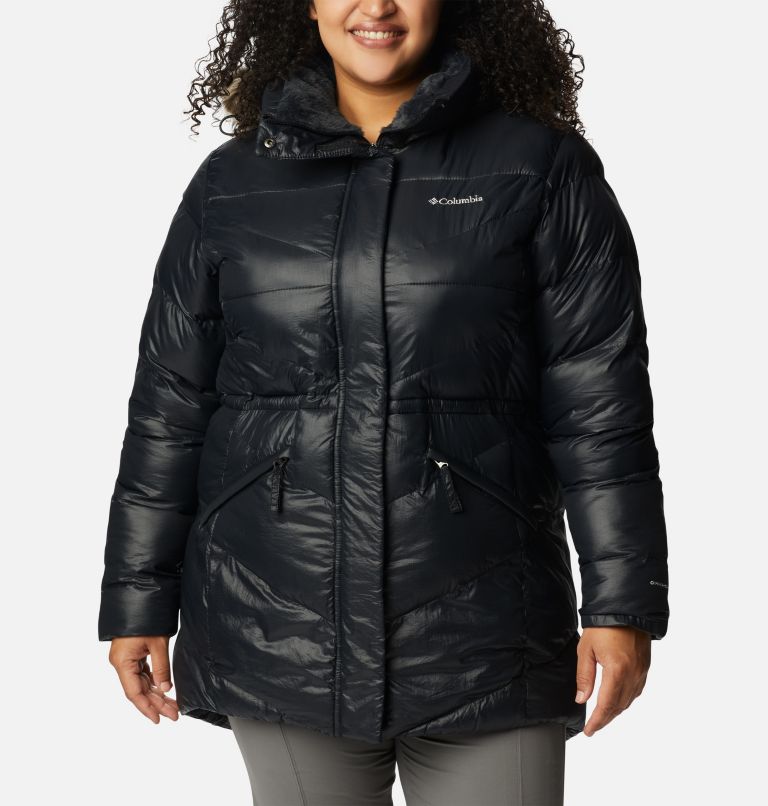 Thumbnail: Women's Peak to Park Mid Insulated Jacket - Plus Size, Color: Black Gunmetal, image 1