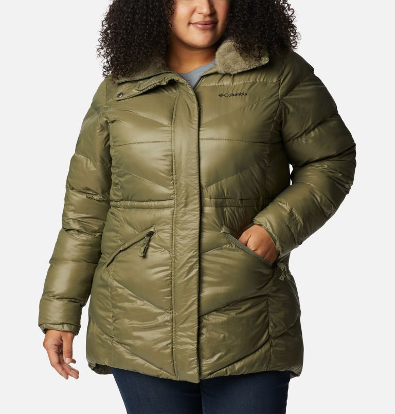Women's Peak to Park Mid Insulated Jacket - Plus Size, Color: Stone Green Gunmetal, image 1