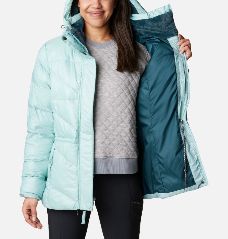  Columbia Peak to Park II - Chaqueta térmica con capucha para  mujer, Aqua Haze Gunmetal, talla L : Ropa, Zapatos y Joyería