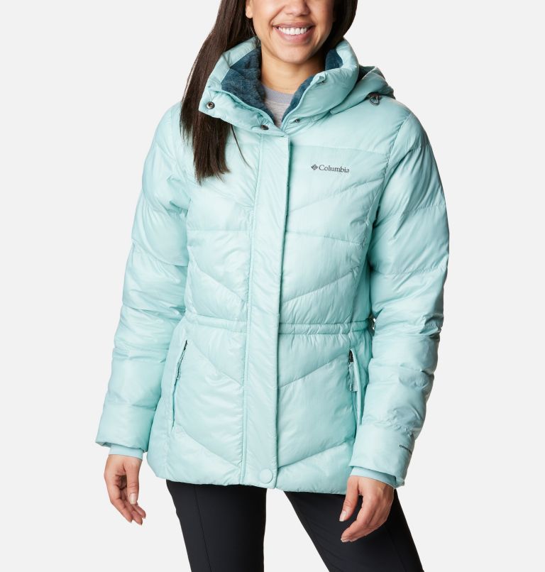  Columbia Peak to Park II - Chaqueta térmica con capucha para  mujer, Aqua Haze Gunmetal, talla L : Ropa, Zapatos y Joyería