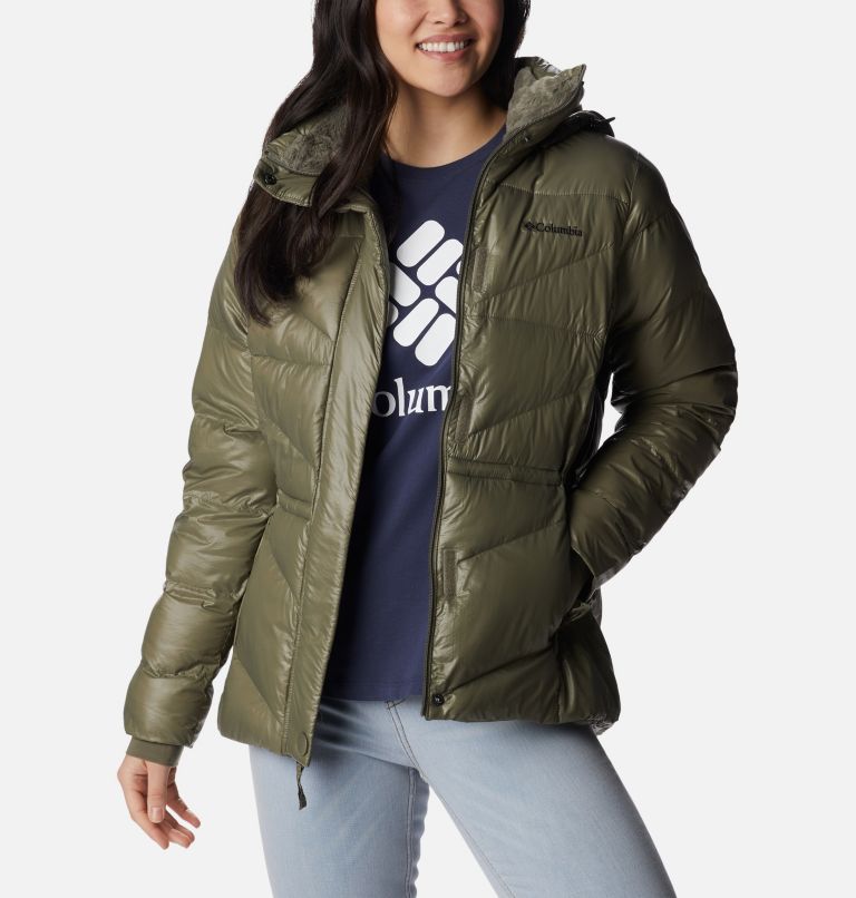 Thumbnail: Women's Peak to Park II Insulated Hooded Jacket, Color: Stone Green Gunmetal, image 8
