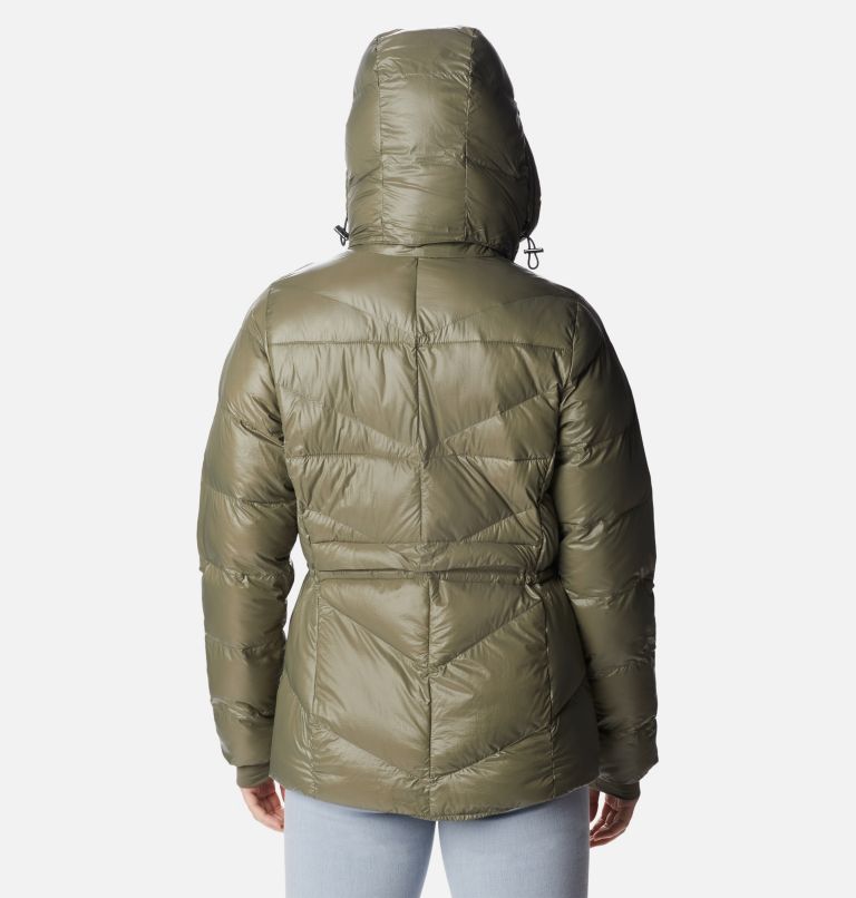 Women's Peak to Park II Insulated Hooded Jacket, Color: Stone Green Gunmetal, image 2