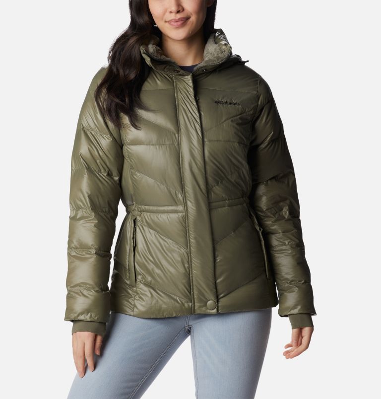 Women's Peak to Park II Insulated Hooded Jacket, Color: Stone Green Gunmetal, image 1