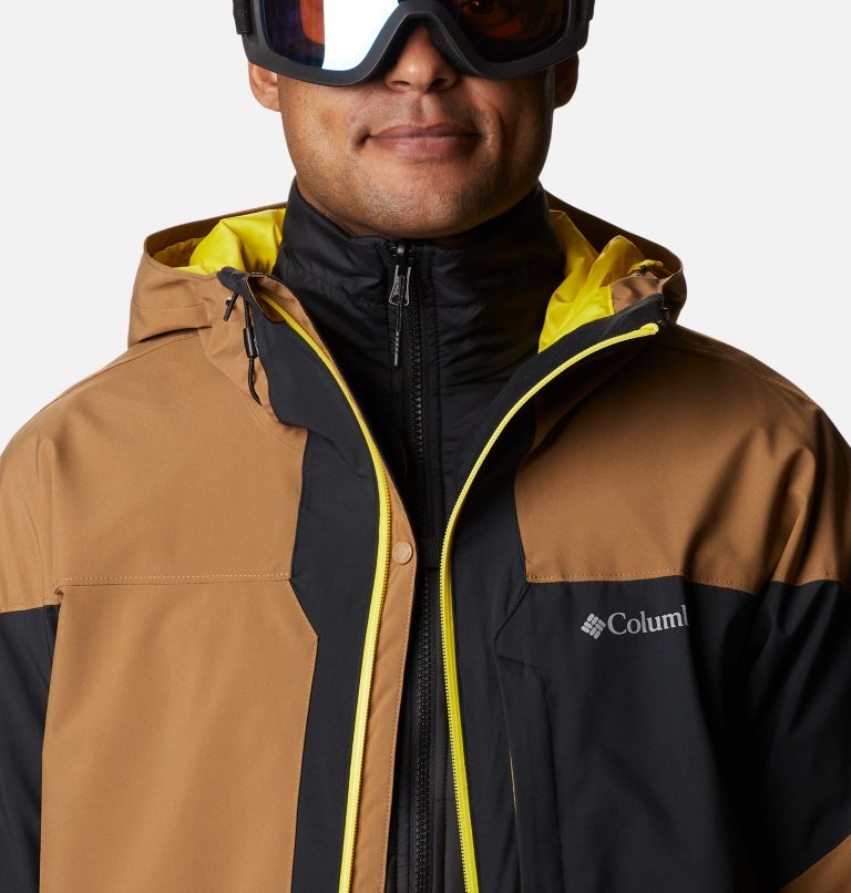 Men's Powder Canyon Interchange Jacket, Color: Delta, Black, Laser Lemon, image 9