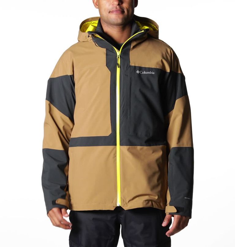 Thumbnail: Men's Powder Canyon Interchange Jacket, Color: Delta, Black, Laser Lemon, image 2