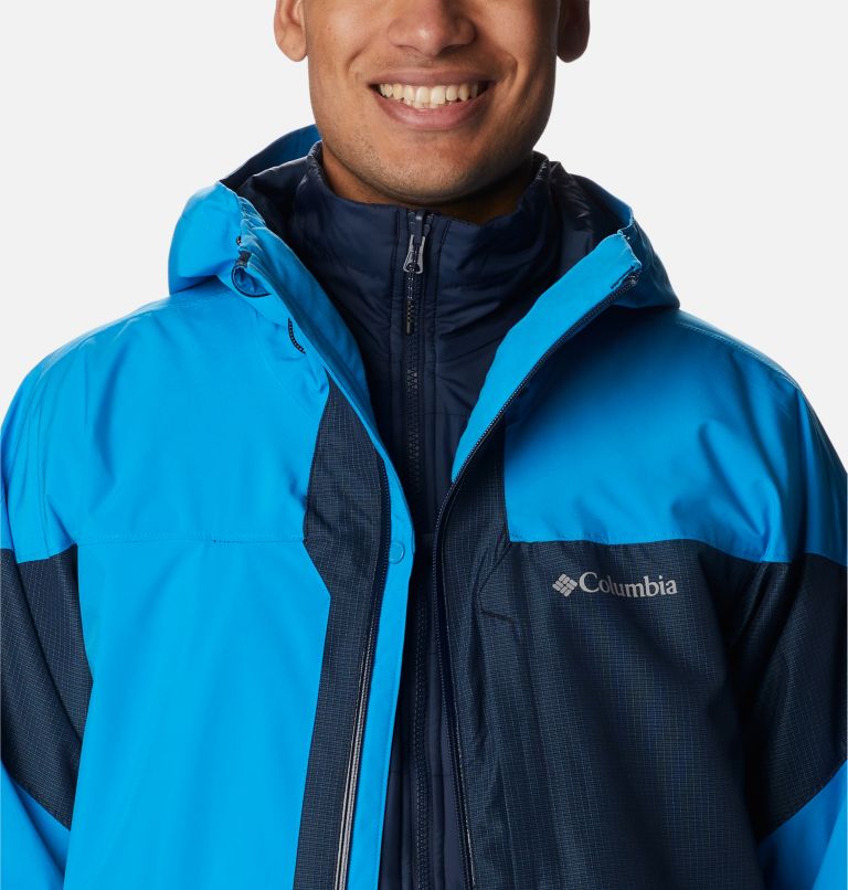 Men's Powder Canyon Interchange Jacket, Color: Compass Blue, Coll Navy Ripstop, image 8