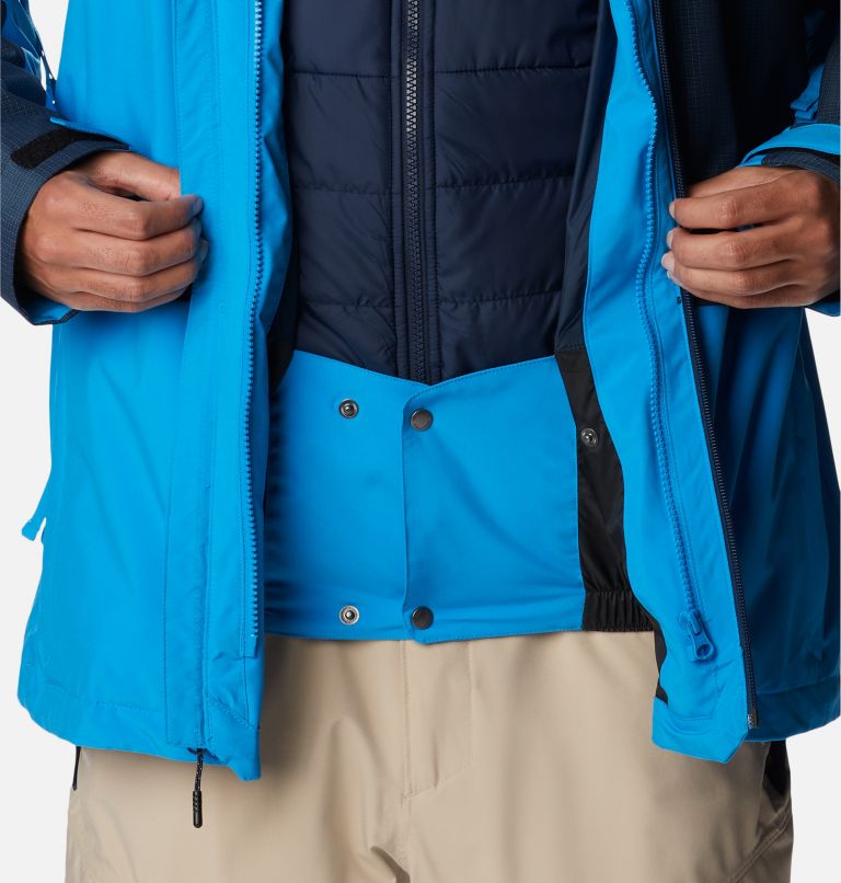 Thumbnail: Men's Powder Canyon Interchange Jacket, Color: Compass Blue, Coll Navy Ripstop, image 11