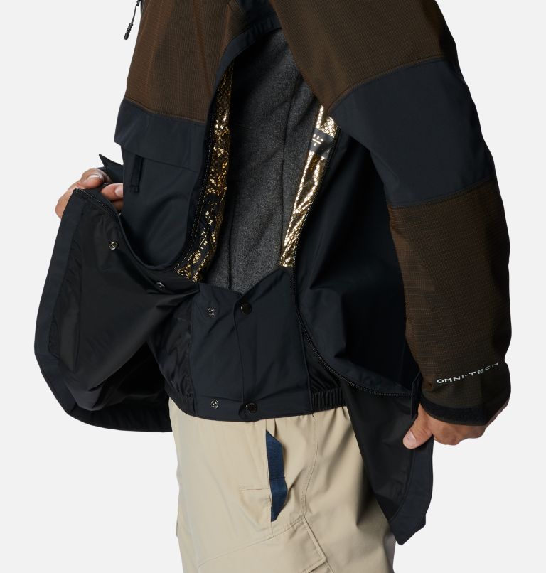 Thumbnail: Men's Powder Canyon Anorak Shell Jacket, Color: Black, Black Ripstop, image 5