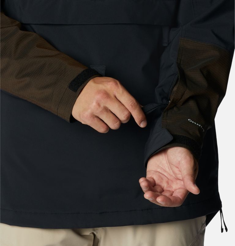 Thumbnail: Men's Powder Canyon Anorak Shell Jacket, Color: Black, Black Ripstop, image 9