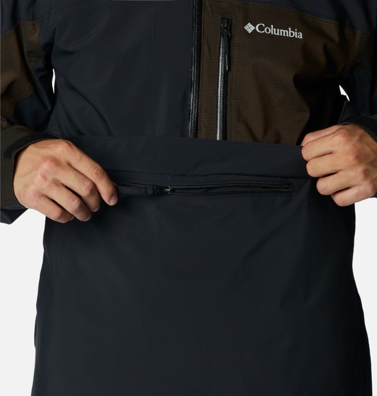 Men's Powder Canyon Anorak Shell Jacket, Color: Black, Black Ripstop, image 10