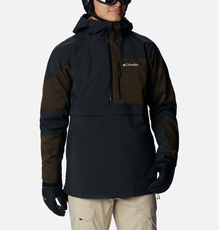 Thumbnail: Men's Powder Canyon Anorak Shell Jacket, Color: Black, Black Ripstop, image 1