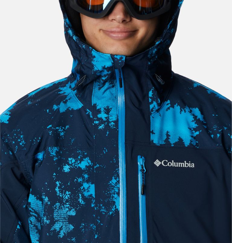 Men's Powder Canyon Anorak Shell Jacket, Color: Compass Blue Lookup Print, Coll Navy, image 4