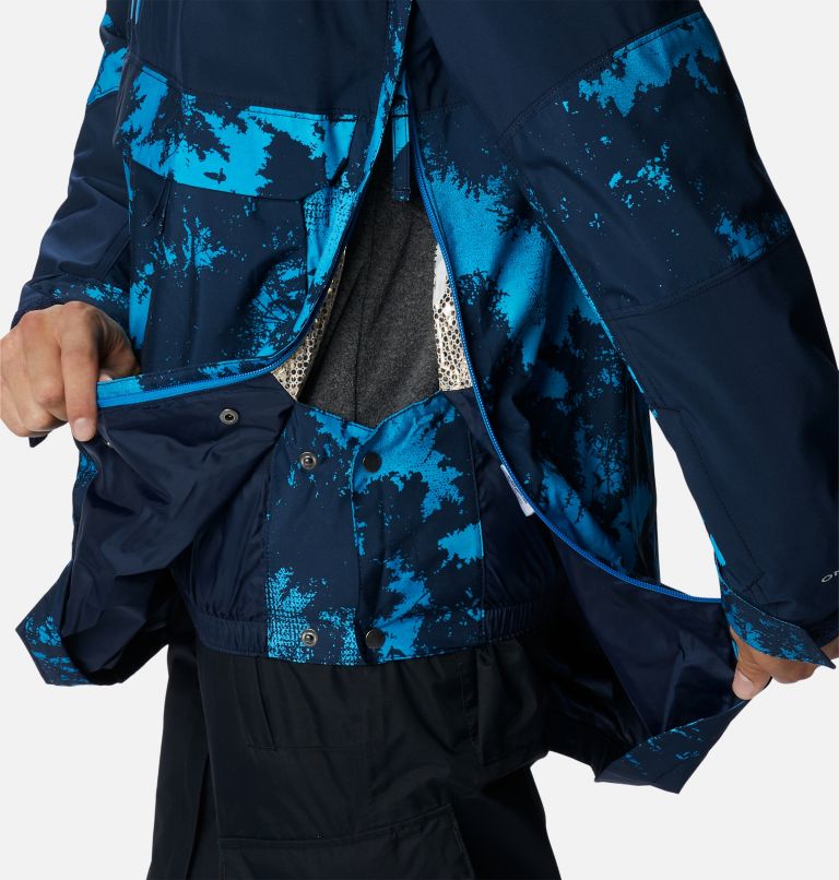 Men's Powder Canyon Anorak Shell Jacket, Color: Compass Blue Lookup Print, Coll Navy, image 5