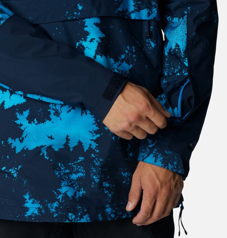 Thumbnail: Men's Powder Canyon Anorak Shell Jacket, Color: Compass Blue Lookup Print, Coll Navy, image 10