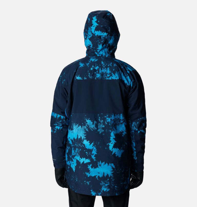 Men's Powder Canyon Anorak Shell Jacket, Color: Compass Blue Lookup Print, Coll Navy, image 2