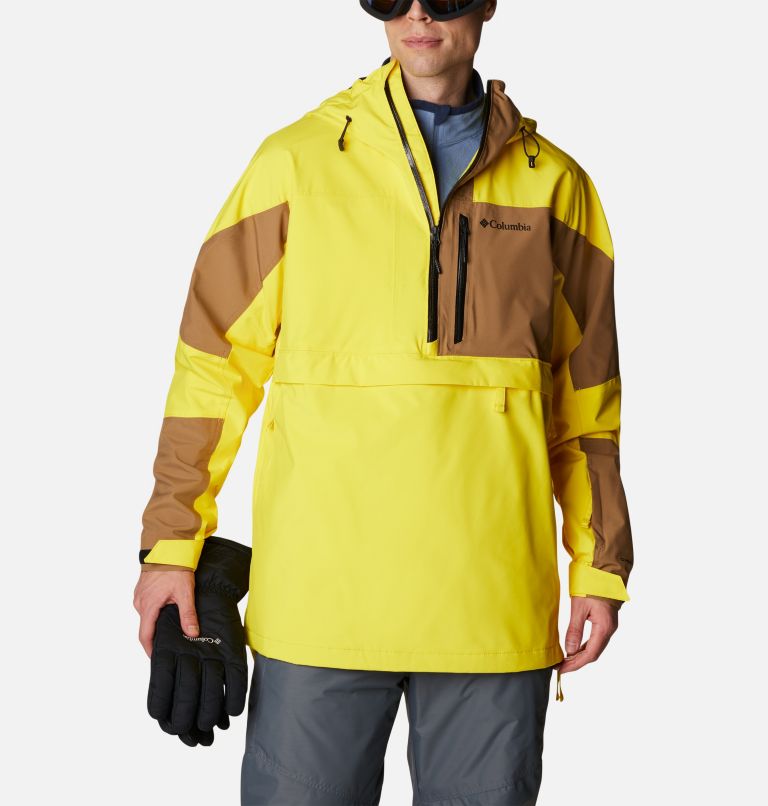 Thumbnail: Men's Powder Canyon Anorak Ski Shell, Color: Laser Lemon, Delta, image 10