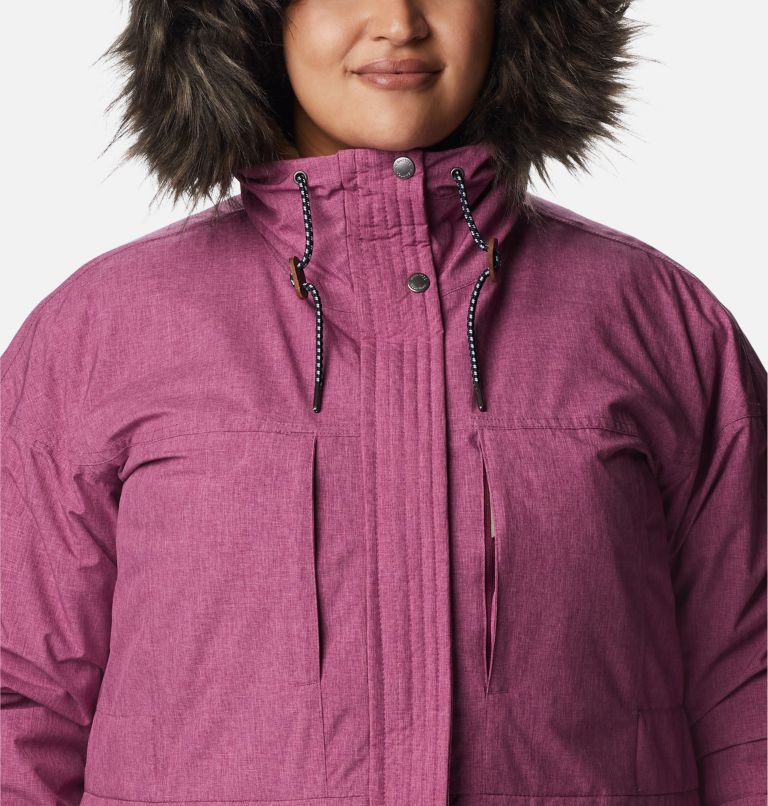 Thumbnail: Women's Payton Pass Insulated Jacket - Plus Size, Color: Marionberry Heather, image 4