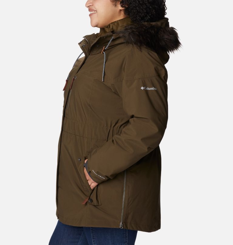 Women's Payton Pass Interchange Jacket - Plus Size, Color: Olive Green, Black Sherpa, image 3