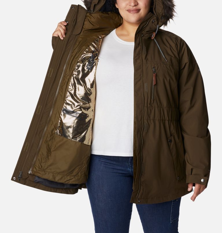 Thumbnail: Women's Payton Pass Interchange Jacket - Plus Size, Color: Olive Green, Black Sherpa, image 5