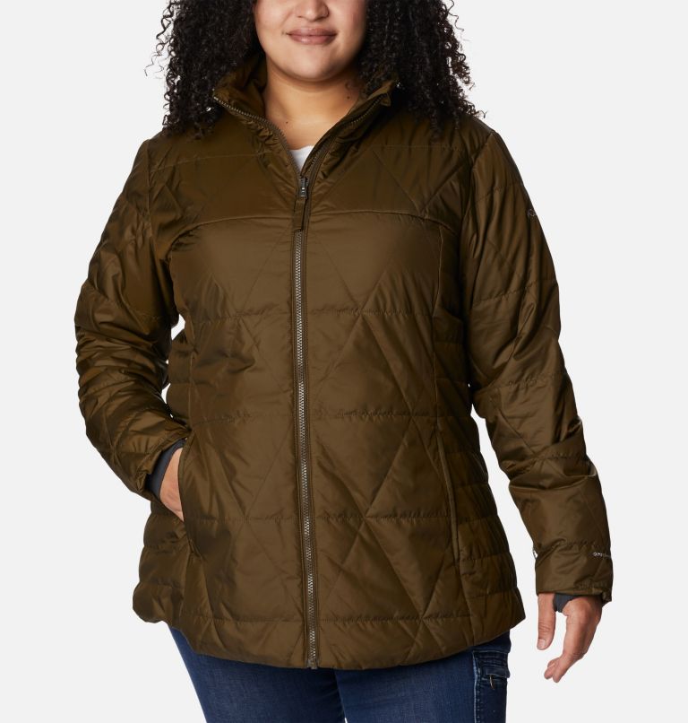 Thumbnail: Women's Payton Pass Interchange Jacket - Plus Size, Color: Olive Green, Black Sherpa, image 10