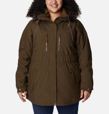 Columbia timber pointe women's printed long outlet omni heat interchange waterproof jacket parka