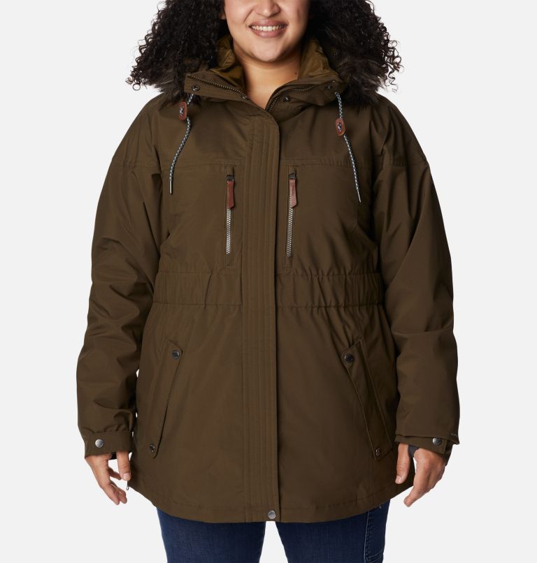 Women's Payton Pass Interchange Jacket - Plus Size, Color: Olive Green, Black Sherpa, image 1