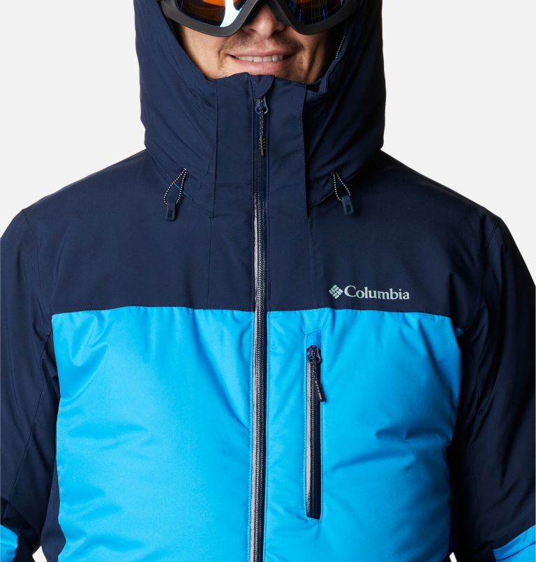 Thumbnail: Veste de Ski à Capuche en Duvet Imperméable Wild Card II Homme, Color: Compass Blue, Collegiate Navy, image 4
