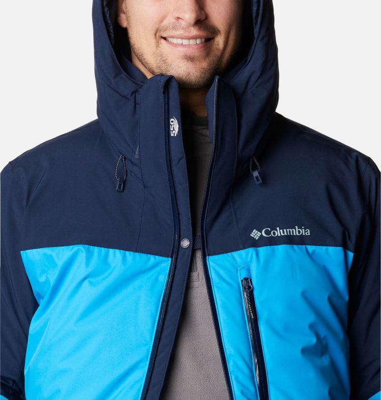 Thumbnail: Veste de Ski à Capuche en Duvet Imperméable Wild Card II Homme, Color: Compass Blue, Collegiate Navy, image 11