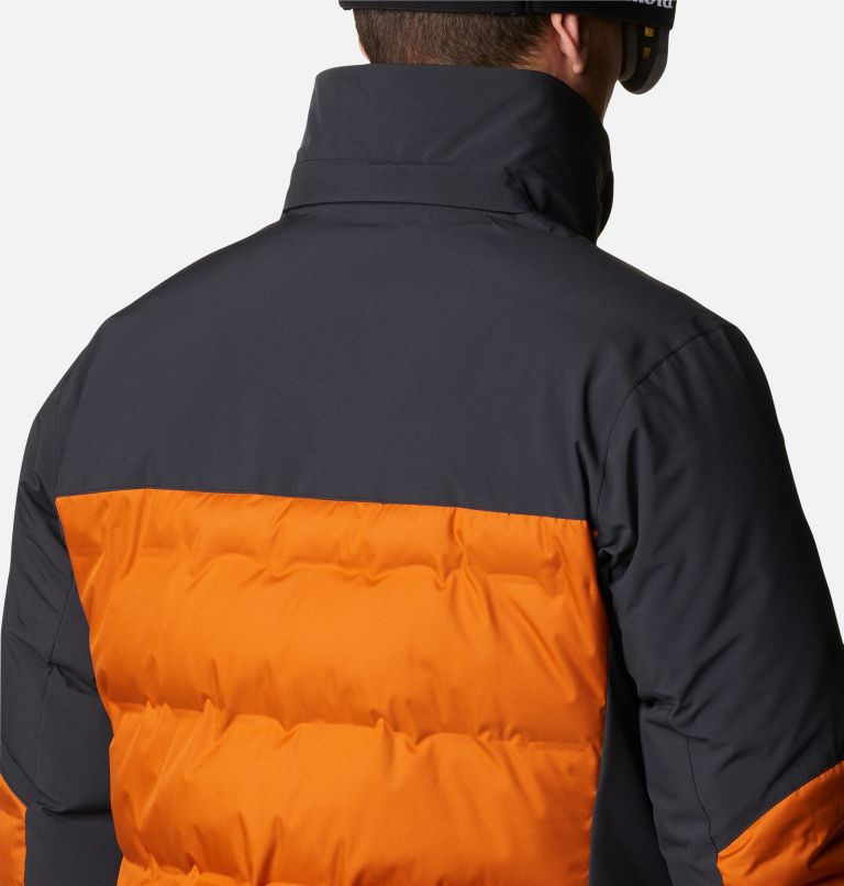 Men's Wild Card II Waterproof Hooded Ski Down Jacket, Color: Warm Copper, Black, image 10