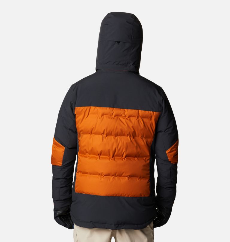 Thumbnail: Men's Wild Card II Waterproof Hooded Ski Down Jacket, Color: Warm Copper, Black, image 2