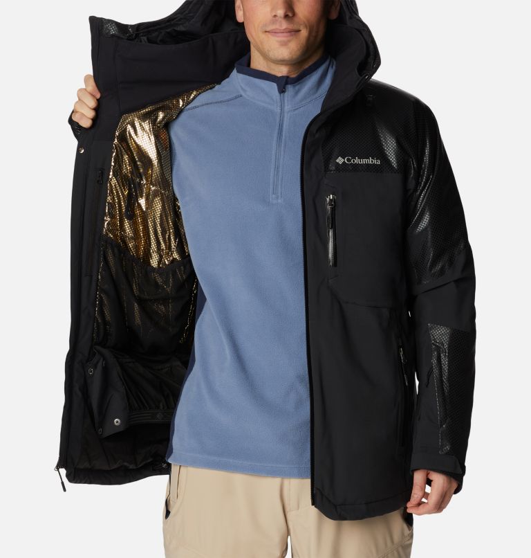 Men's Snow Slab Black Dot Insulated Ski Jacket, Color: Black, image 5