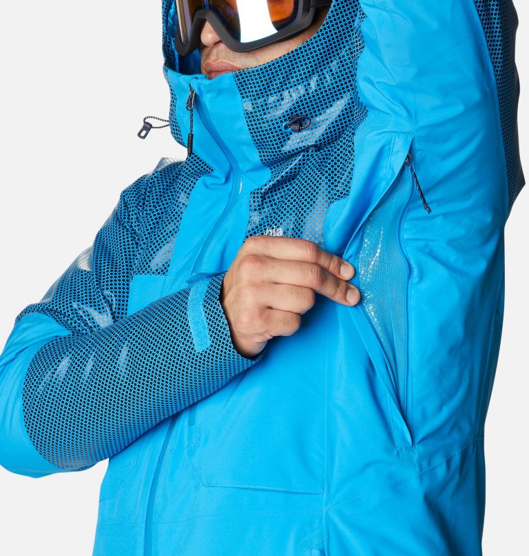 Thumbnail: Snow Slab Black Dot wasserdichte Ski-Jacke für Männer, Color: Compass Blue, Compass Blue w Black Dot, image 10