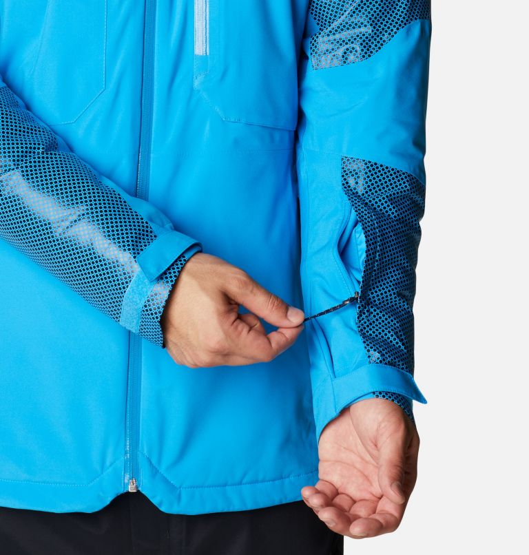 Men's Snow Slab Black Dot Insulated Ski Jacket, Color: Compass Blue, Compass Blue w Black Dot, image 11