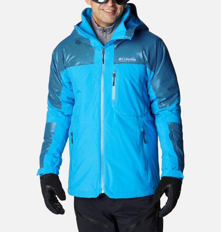 Men's Snow Slab Black Dot Insulated Ski Jacket, Color: Compass Blue, Compass Blue w Black Dot, image 2