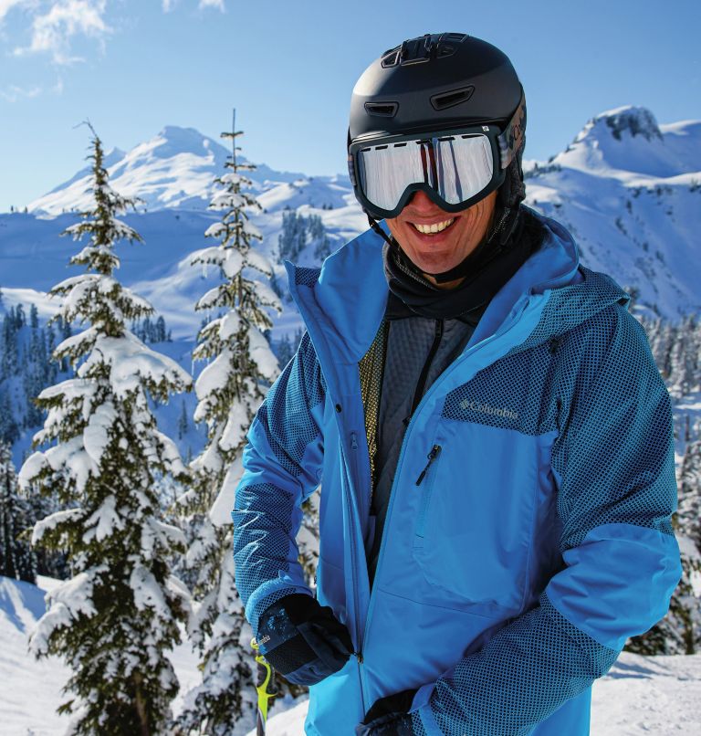 Thumbnail: Snow Slab Black Dot wasserdichte Ski-Jacke für Männer, Color: Compass Blue, Compass Blue w Black Dot, image 15