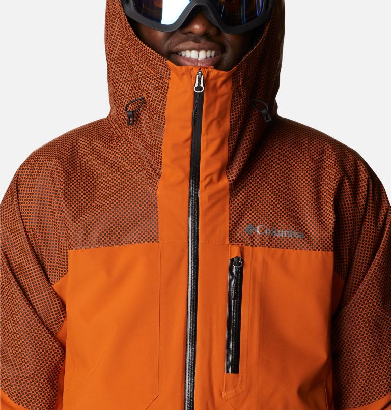 Men's Snow Slab Black Dot Jacket, Color: Warm Copper, Warm Copper w BD, image 4