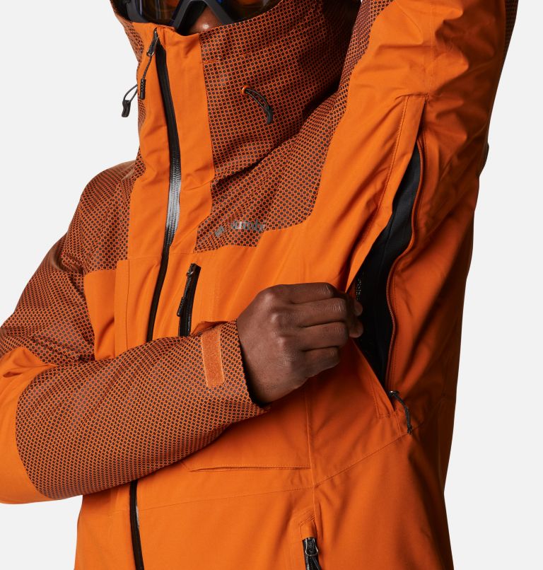 Thumbnail: Snow Slab Black Dot wasserdichte Ski-Jacke für Männer, Color: Warm Copper, Warm Copper w BD, image 8