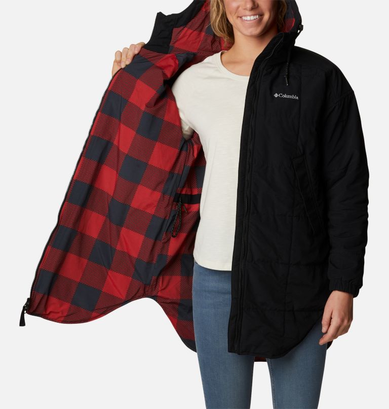 Women's Chatfield Hill Novelty Jacket, Color: Black, Red Lily Check Print, image 5