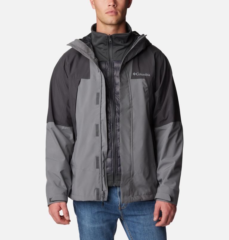 Thumbnail: Men's Canyon Meadows Interchange Jacket, Color: City Grey, Shark, image 9