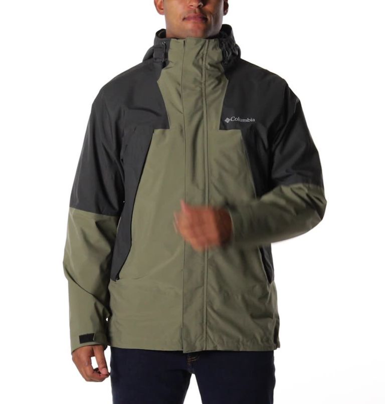 Men's Canyon Meadows Omni-Heat Infinity Interchange Jacket, Color: Stone Green, Shark