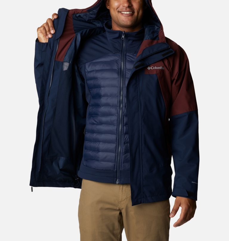 Thumbnail: Men's Canyon Meadows Omni-Heat Infinity Interchange Jacket, Color: Collegiate Navy, Elderberry, image 5