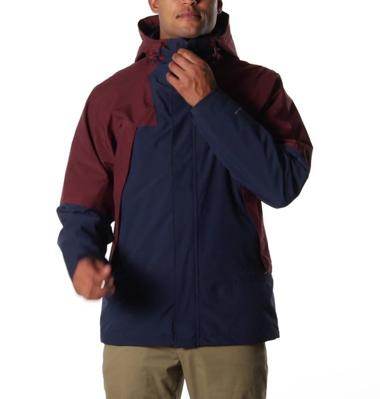Men's Canyon Meadows Omni-Heat Infinity Interchange Jacket, Color: Collegiate Navy, Elderberry